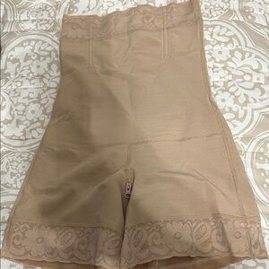 High-Waisted Tan Shapewear Shorts